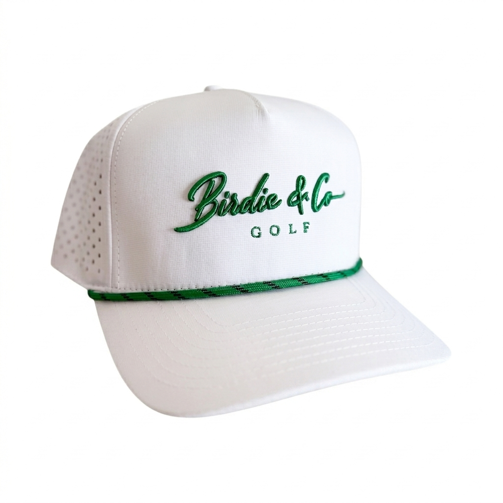 Birdie & Co Golf Signature White & Green Hat